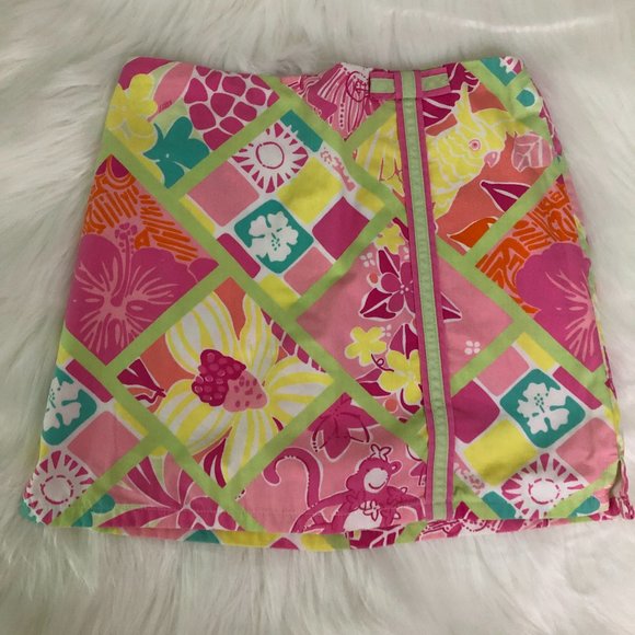 Short Skort Lilly Pulitzer Vintage - Taille 0, Rose, En Coton - Occasion Très Bon état